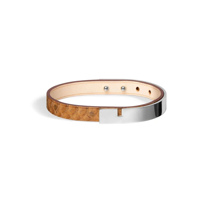 Bracelet homme argent & python | U'TURN.9