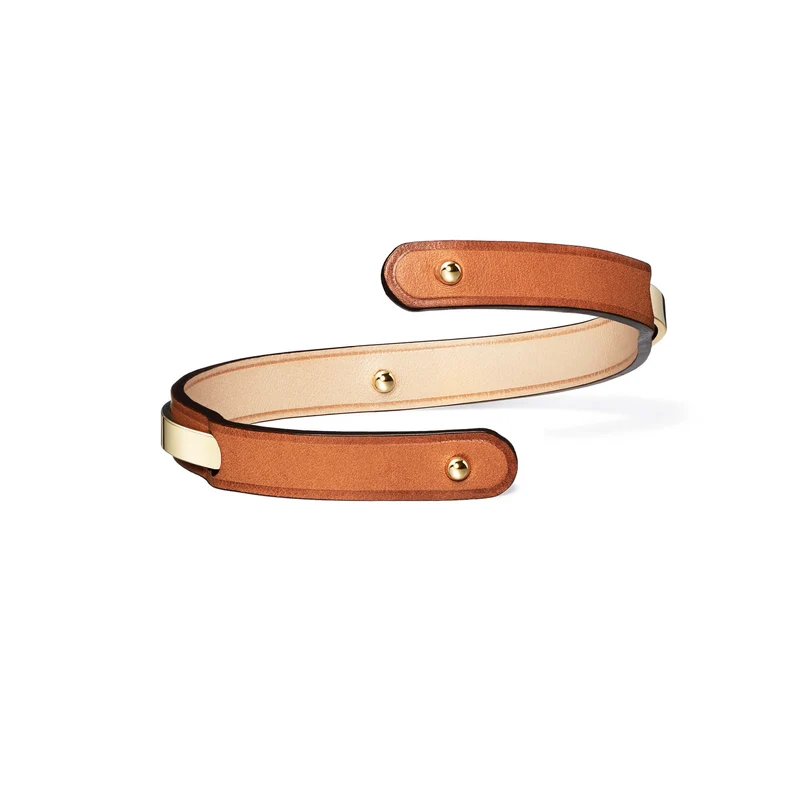 bracelet cuir femme camel | URAEUS.6