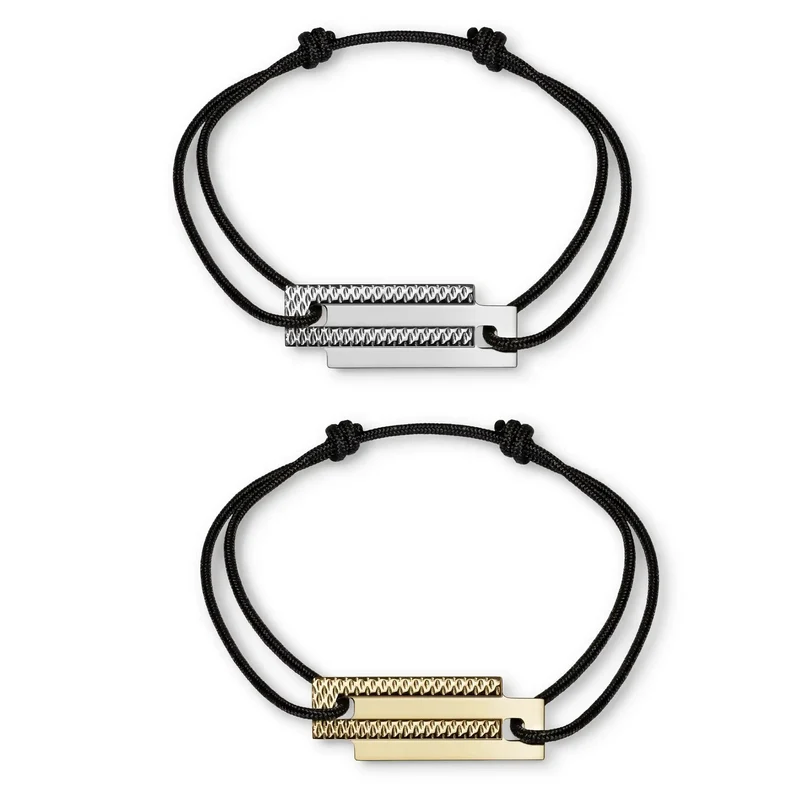 Bracelet couple sur cordon argent & vermeil | EMBRACE.X