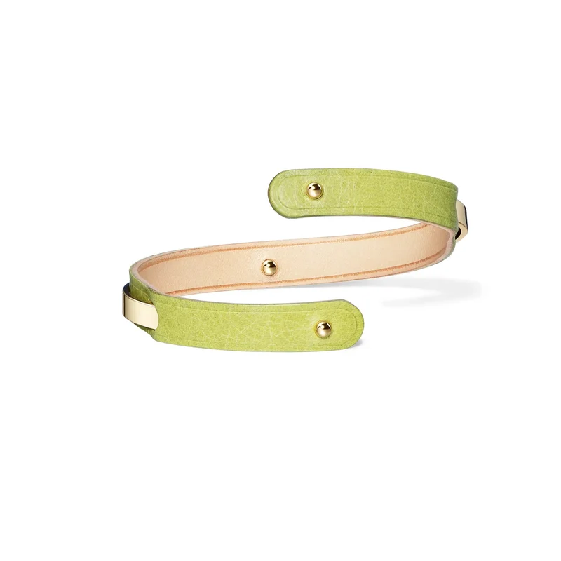 Bracelet cuir citron vert | URAEUS.6