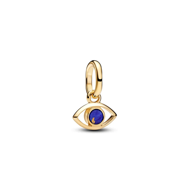 Pandora ME Mini Charm Pendant Blue Evil Eye Plaqué Or 764609C01