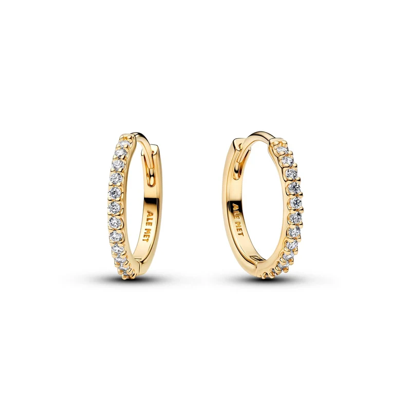Pandora Timeless Créoles Mini Scintillantes Plaquées Or 264649C01