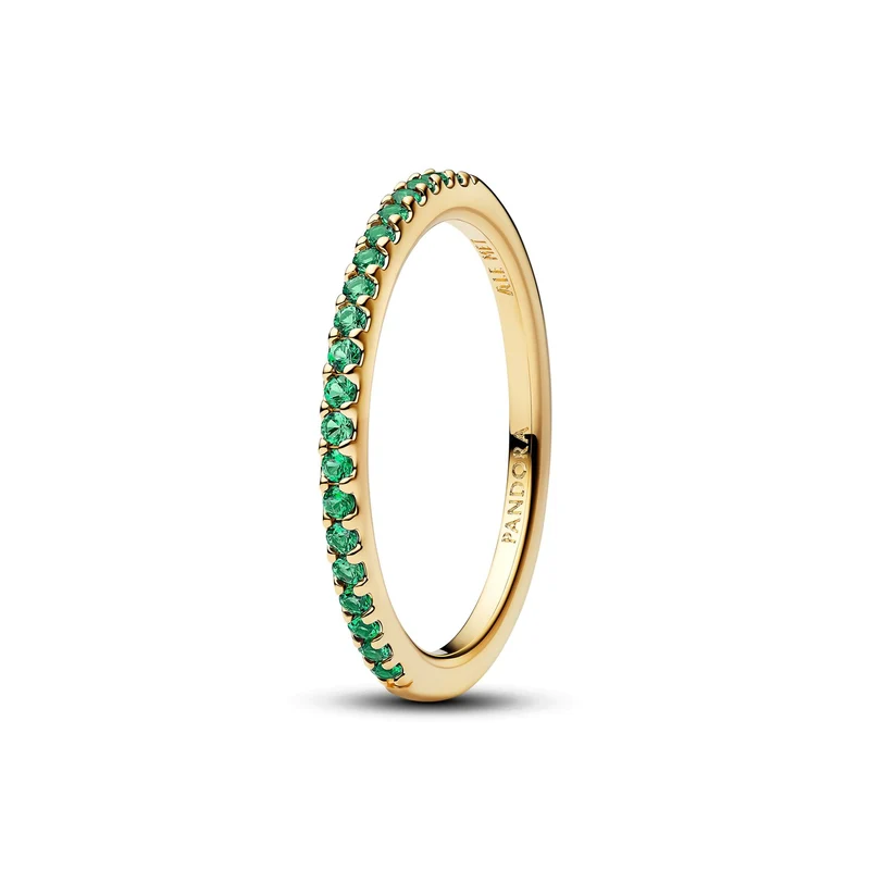 Pandora Timeless Bague Demi-Éternité Scintillante Bleue Plaquée Or 162999C03