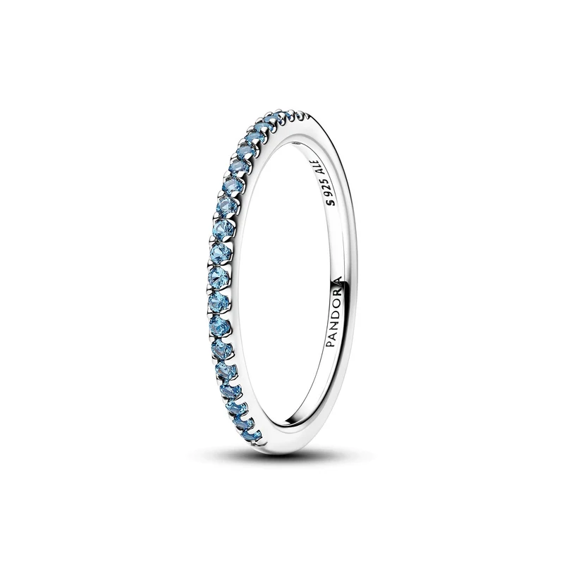 Pandora Timeless Bague Demi-Éternité Scintillante Aquamarine 192999C03