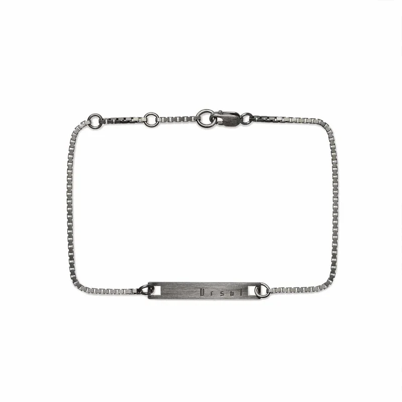 Bracelet chaîne argent noir | SLIM