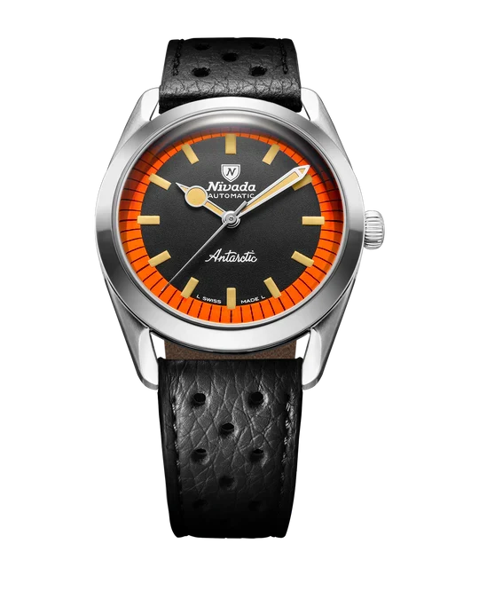 Montre Nivada Grenchen Super Antarctic Black & Orange 38mm No Date 32057A20