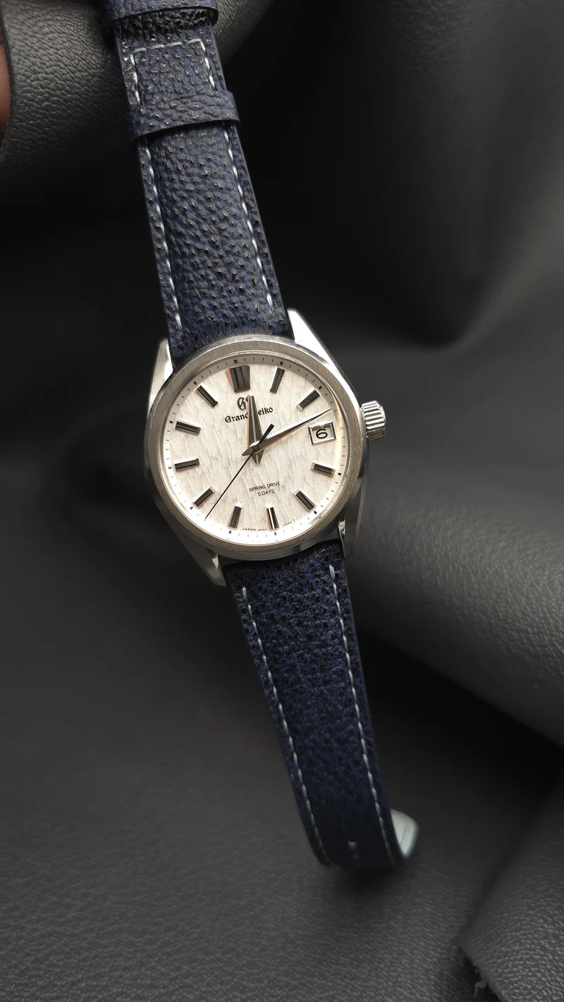 MONOCHROME x Terry Crafted - Black Diamond Wagyu Leather Strap - Blue