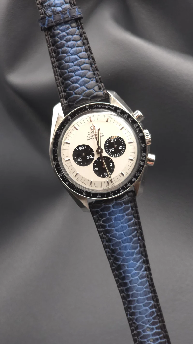 MONOCHROME x Terry Crafted - Beaver Tail Strap - Black/Blue Fumé