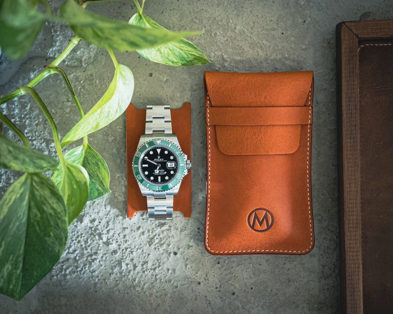 Monochrome - Leather Watch Pouch - Tan