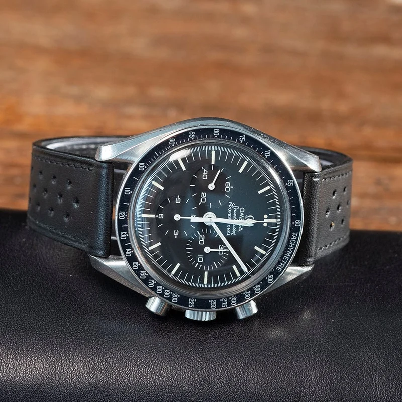 Bracelet racing veau sellier noir