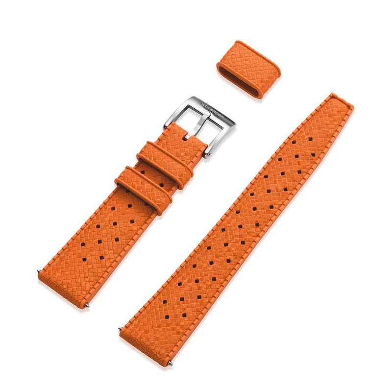 Orange Tropic Rubber Strap