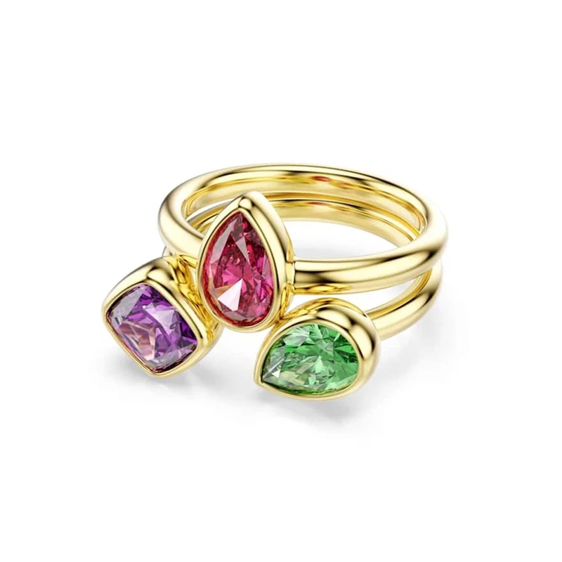 Swarovski Bague empilable Imber Organic couleur or 5753277