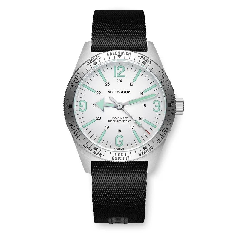Skindiver WT Mecaquartz Watch - White & Steel