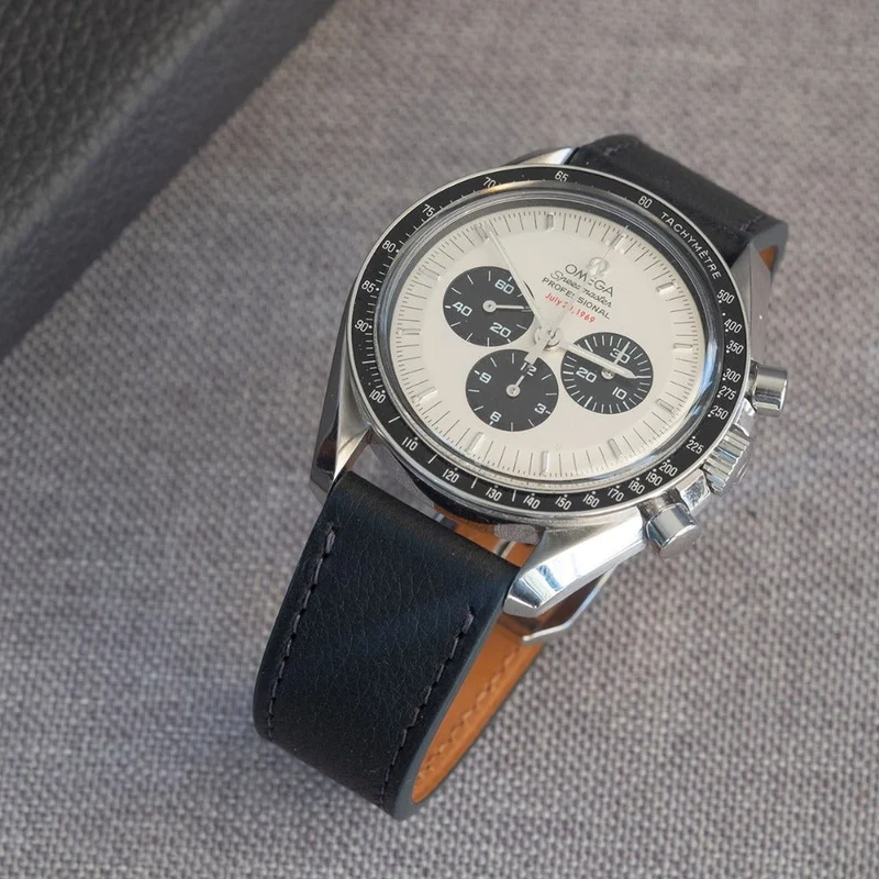 Bracelet de montre Veau Gris anthracite