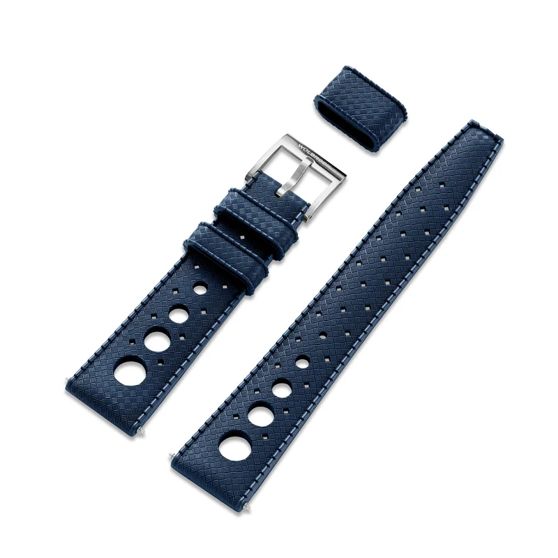 Dark Blue "Rally" Tropic Rubber Strap