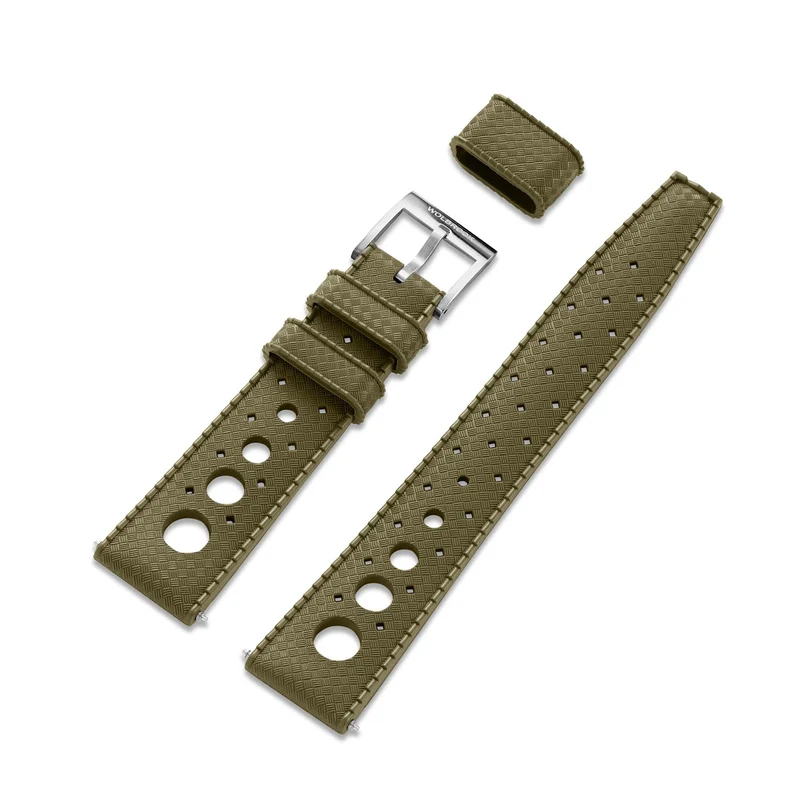 Military Green "Rally" Tropic Rubber Strap