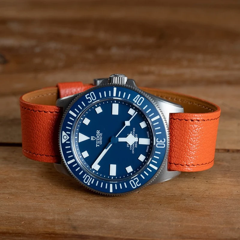Bracelet MN chèvre orange