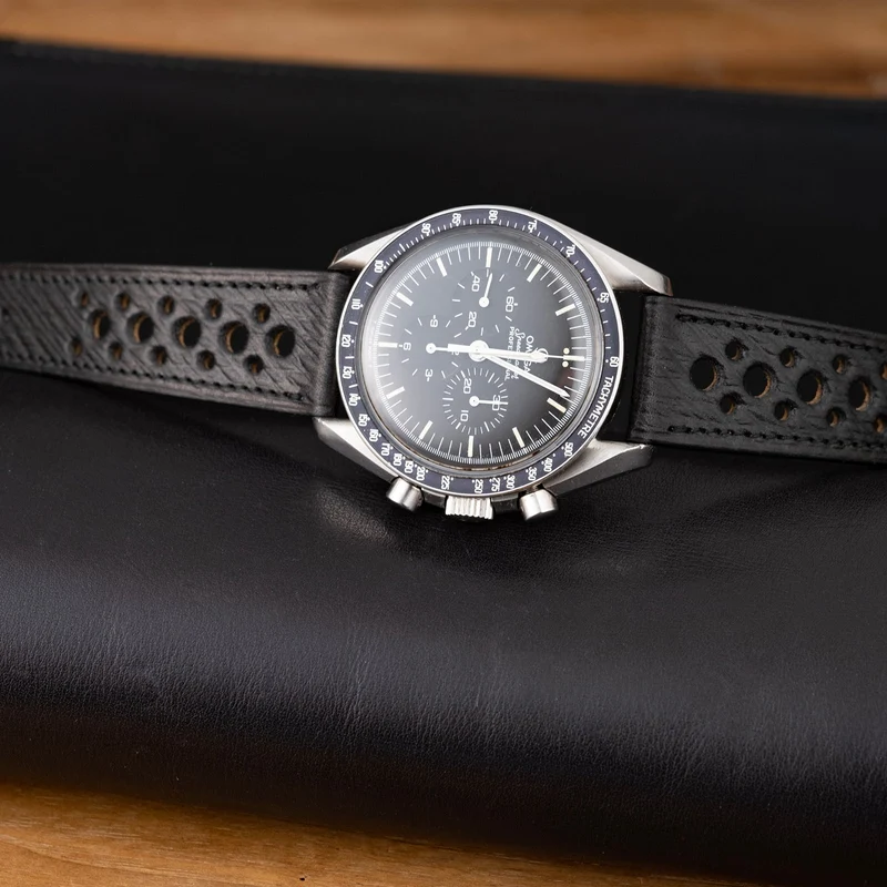 Bracelet cuir imperial Noir rallye