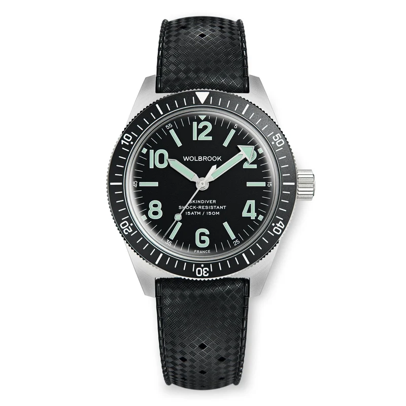 Skindiver Automatic Watch - Green Lum & Black Dial