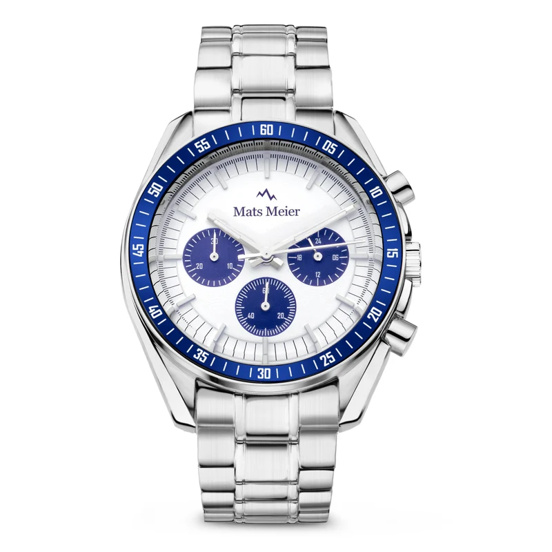 Mats Meier Arosa Racing Hommes Montre Argent MM50013