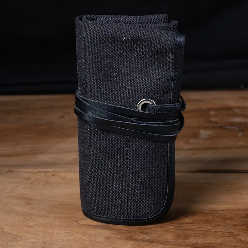 Marmotte toile cuir 5 montres noir