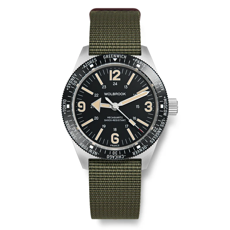 Skindiver WT Mecaquartz Watch - Vintage & Black PVD Bezel