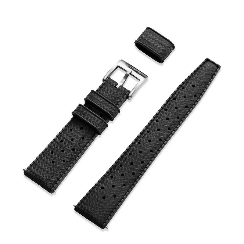 Black Tropic Rubber Strap