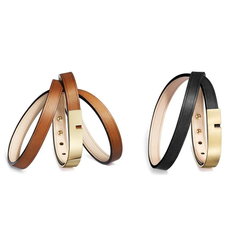 Duo de bracelets camel & noir | U'TURN
