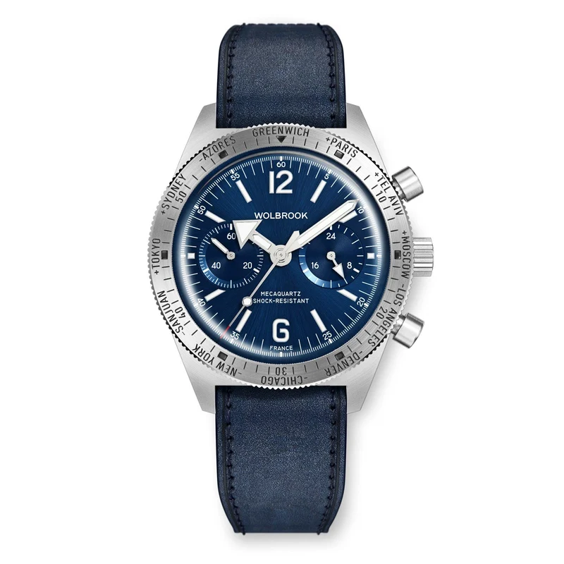 Skindiver WT Chrono-Mecaquartz Blue Chronograph