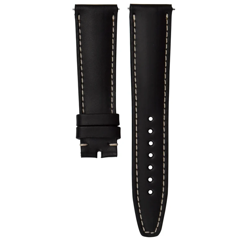 Monochrome - Cuoio Toscane - Bracelet montre en veau - Noir