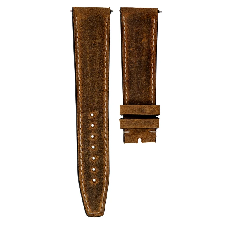 Monochrome - Bracelet montre veau ciré vintage - Rust