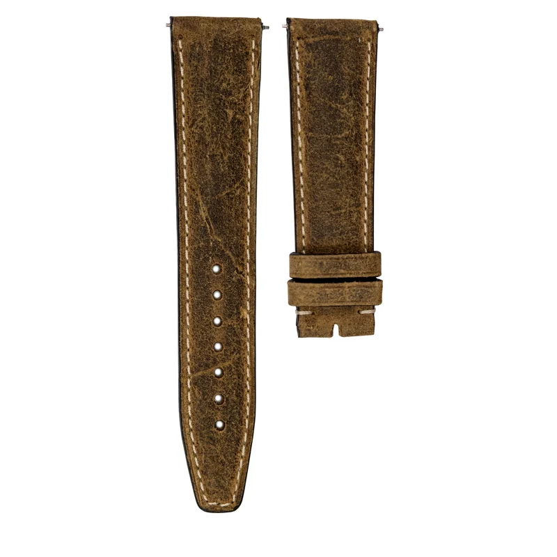 Monochrome - Bracelet montre veau ciré vintage - Tan