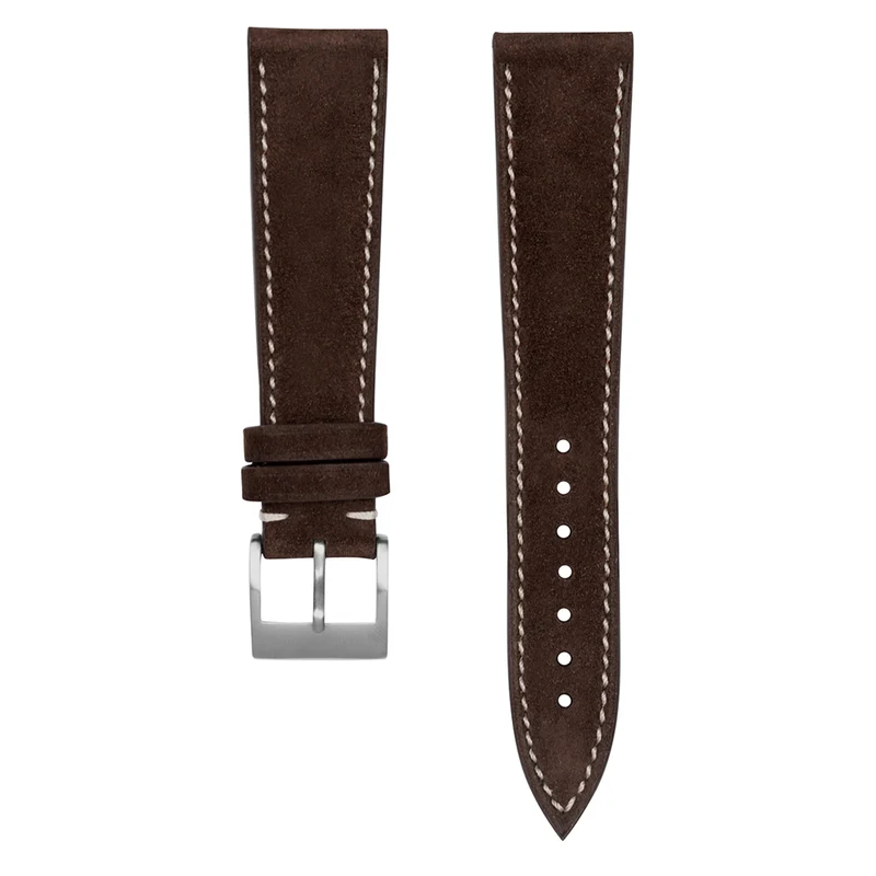 Monochrome - Bracelet montre en nubuck - Marron