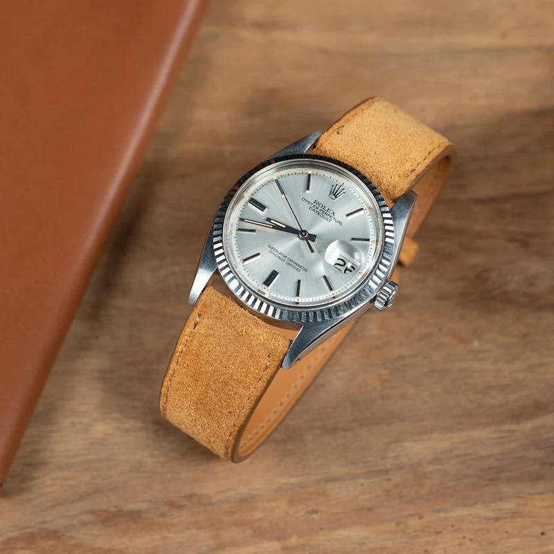 Bracelet de montre suède miel