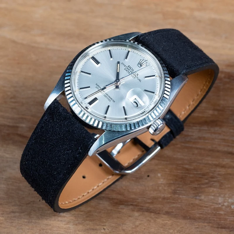 Bracelet de montre Suede 3M Scotchgard™ noir