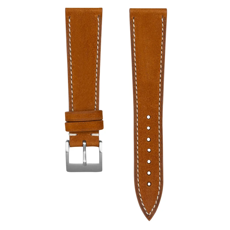 Monochrome - Bracelet montre en nubuck - Cognac