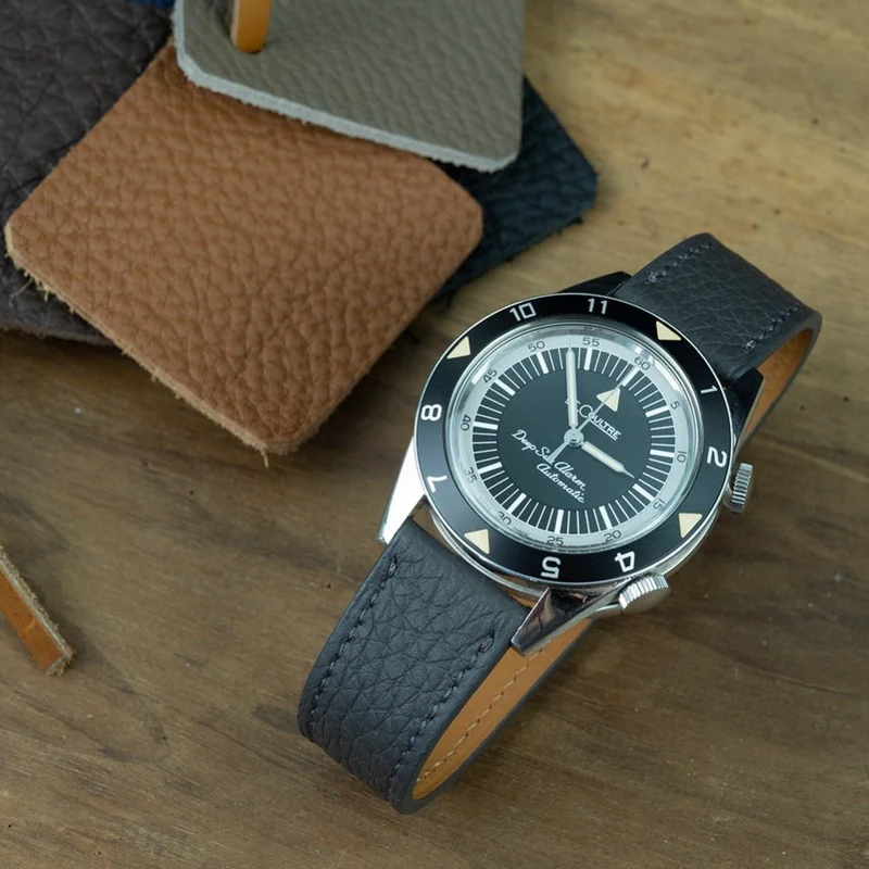 Bracelet de montre taurillon gris