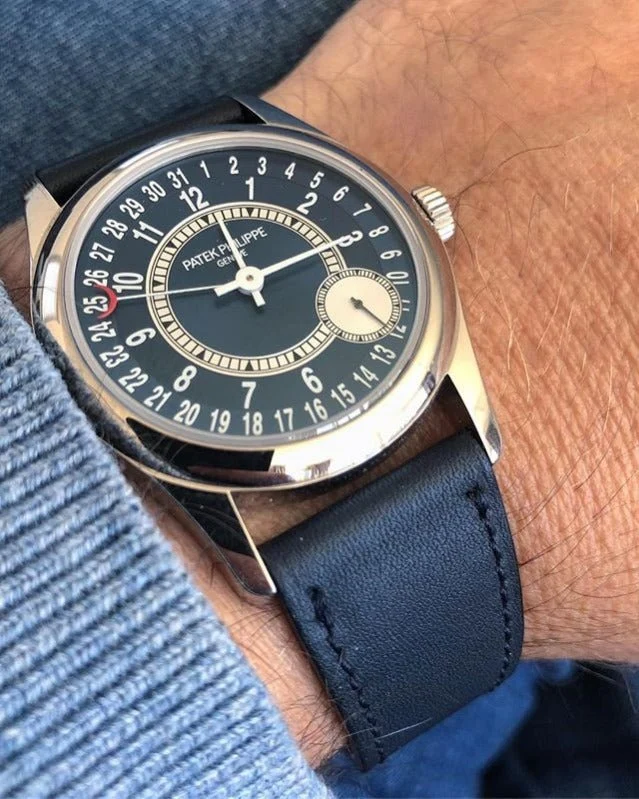 Bracelet de montre veau marine