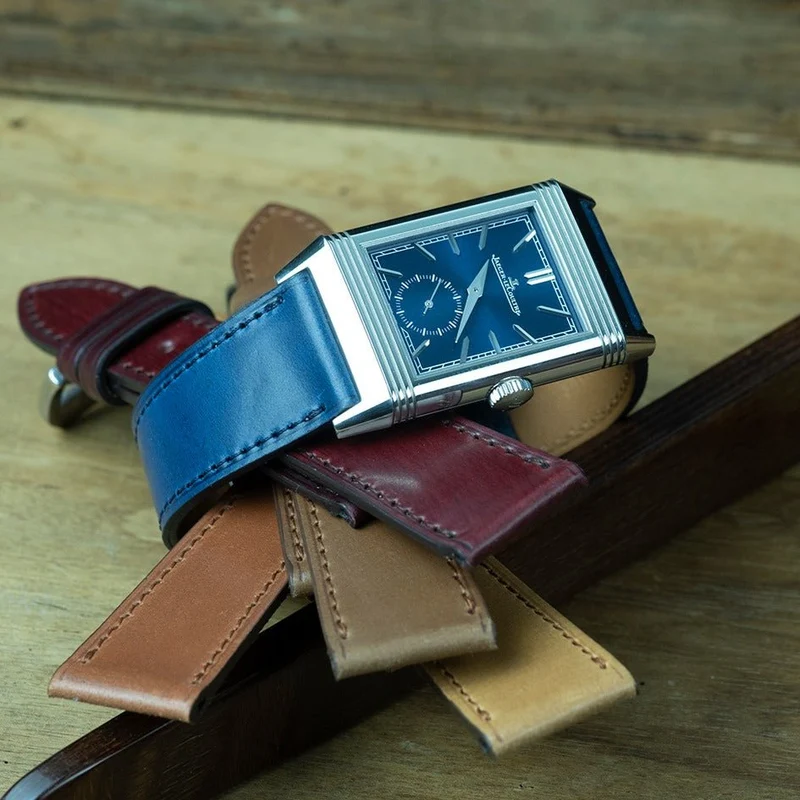 Bracelet de montre shell cordovan bleu