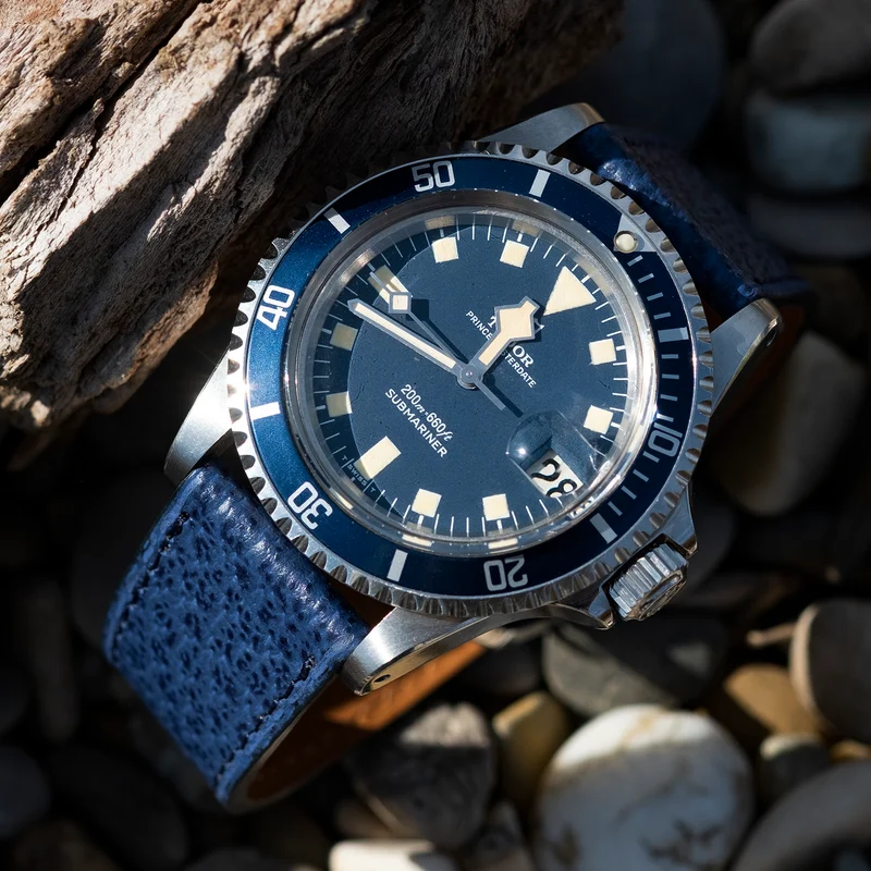 Bracelet de montre pigskin bleu