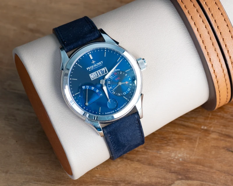 Bracelet de montre nubuck bleu marine