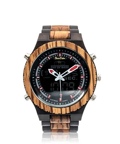 Montre en bois homme be néon