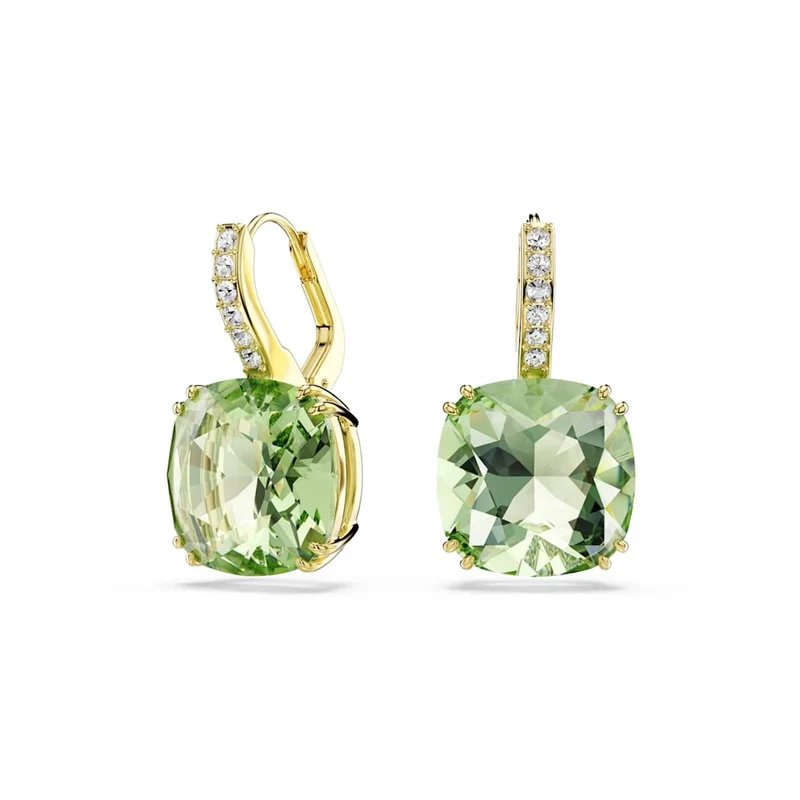 Swarovski Boucles d'oreilles Millenia couleur or avec cristal vert 5764822