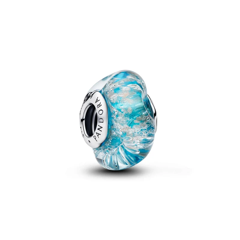 Pandora Moments Charm Murano Glas & Glitter Turquoise Murano Glass 794701C01