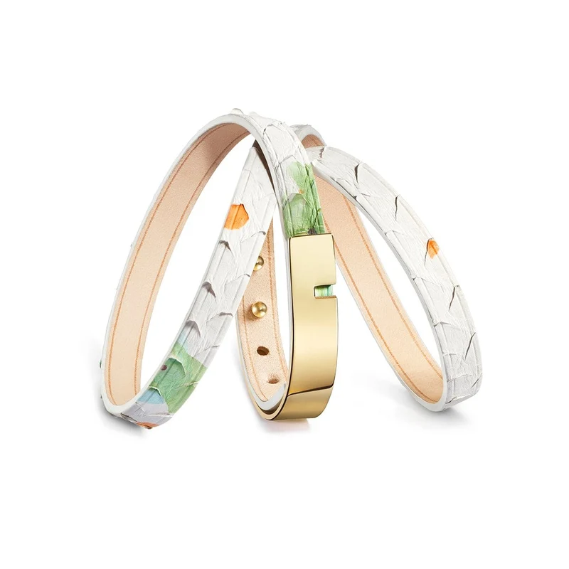 Bracelet python blanc spring | U'TURN.TRIPLE