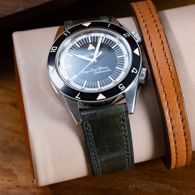 Bracelet de montre Shell cordovan vert marbré