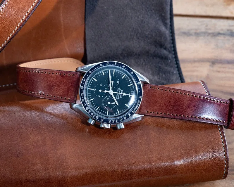 Bracelet de montre Shell cordovan marbré cognac