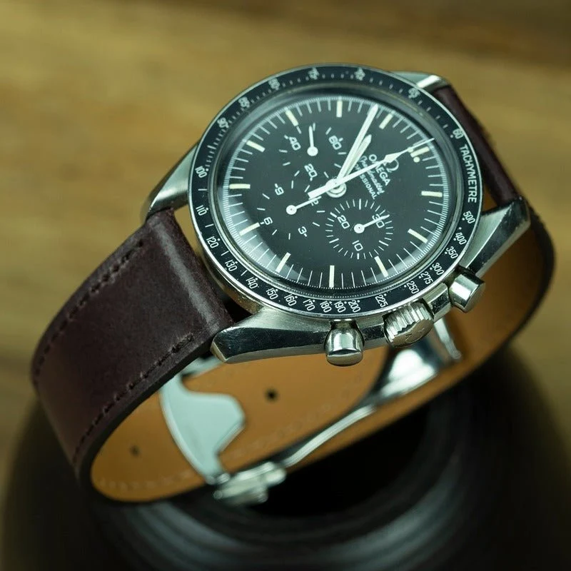 Bracelet shell cordovan bordeau compatible boucle déployante omega