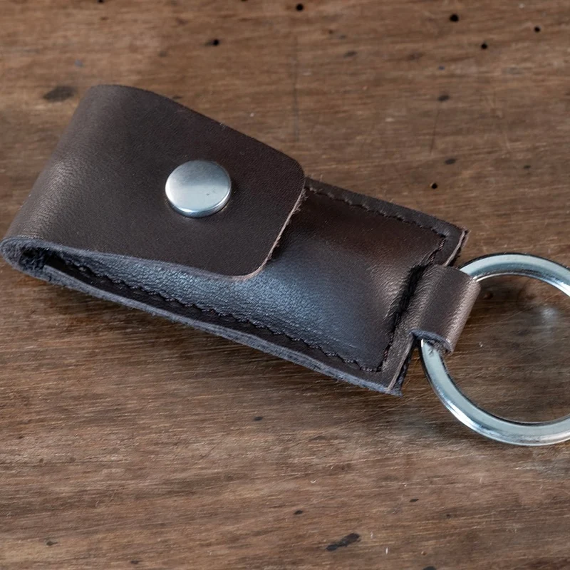 Spring bar tool chocolat leather pouch