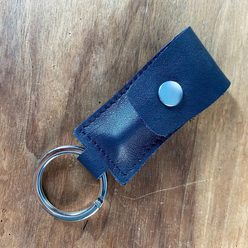 Spring bar tool marine blue leather pouch